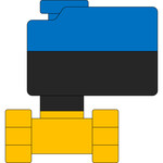 Фигура визио (stencil). Двухходовой шаровый кран ArmaControl MS-212-15-25 (DC24V,AC24V).