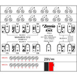 Фигура визио (stencil). Актуатор KNX, 12-выходов, 12-входов MAXinBOX 1212 Zennio.
